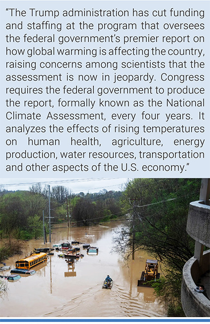 Flooding in Frankfort, Kentucky. The next National Climate Assessment is due in 2027 or 2028. Credit: Michael Swensen/Getty Images.