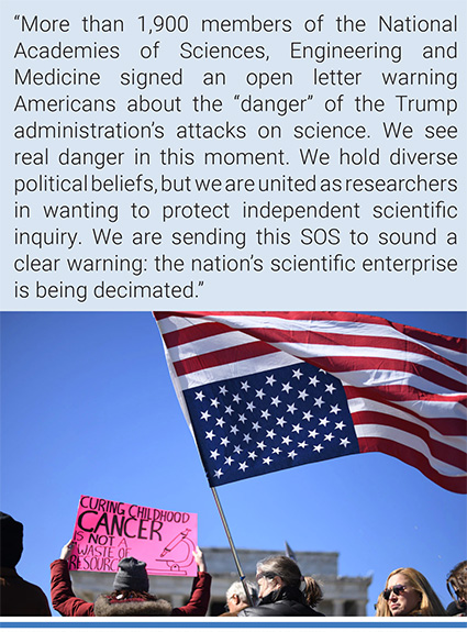 Thousands gathered at the Lincoln Memorial on March 7 to defend science. Photo: Astrid Riecken/The Washington Post.