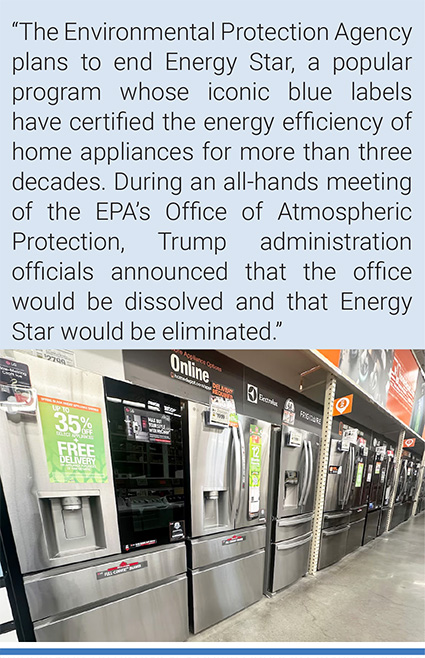 Refrigerators on display at a Home Depot in Orlando, Florida. Photo: John Raoux/AP.