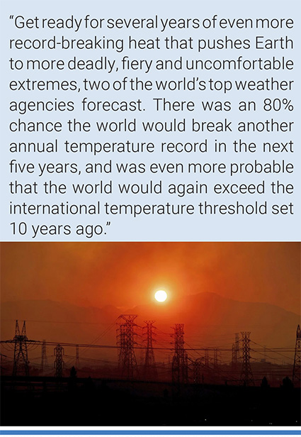 Scientists warn of an increased frequency of wildfires and other extreme events. Photo: AP.