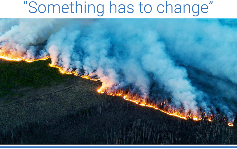 Canada has seen weeks of unprecedented wildfires, with thousands of people evacuated. Photo: Alamy.