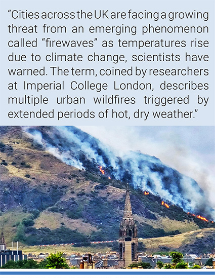 Fires at Arthur's Seat in Edinburgh. Photo: Sarah Grossman.