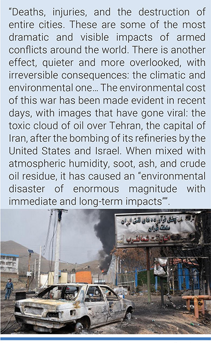 Entrance to the Northwest Tehran Oil Depot, attacked last night by Israel. Photo: Jaime León/EFE.