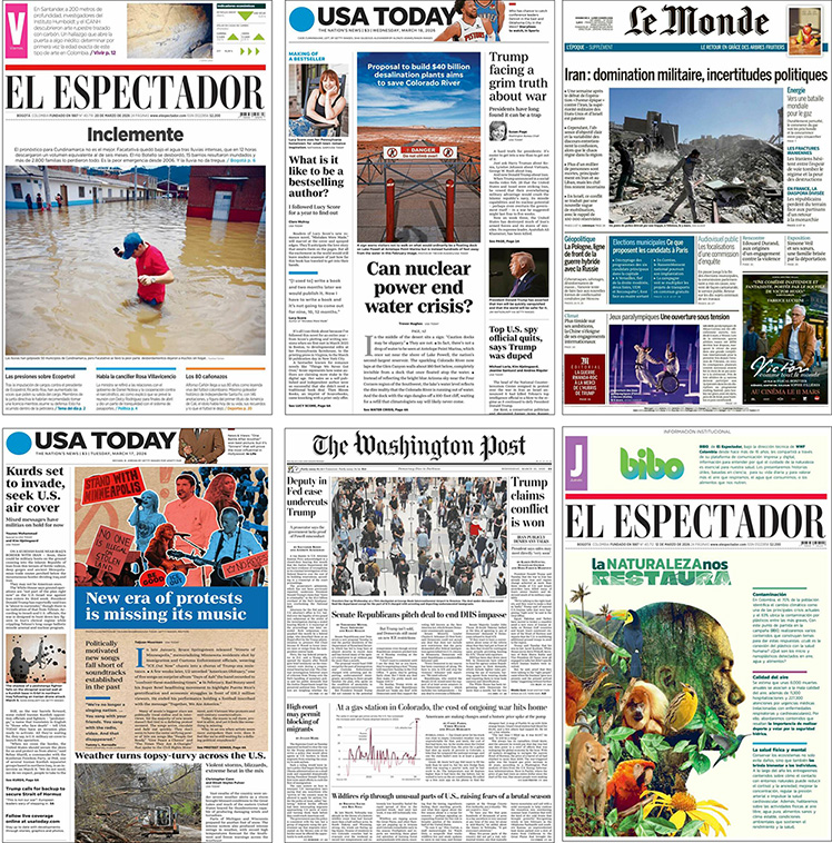Figure 3. US newspapers’ – Los Angeles Times, New York Times, USA Today, Wall Street Journal, and Washington Post – coverage of climate change or global warming from January 2000 through February 2026.