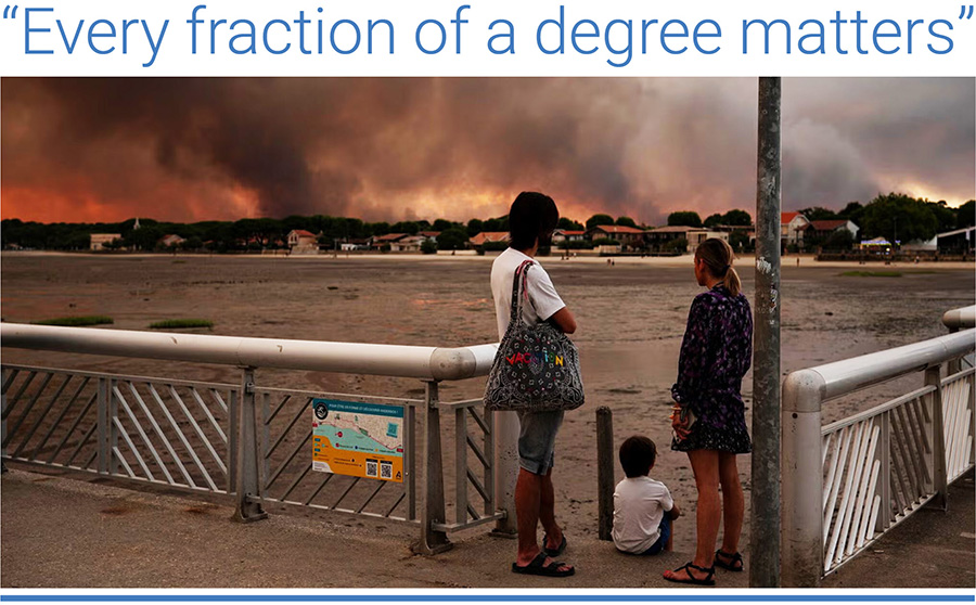 Wildfires burning in southwestern France in summer 2026. Photo credit: Olivier Morin/Agence France-Presse.