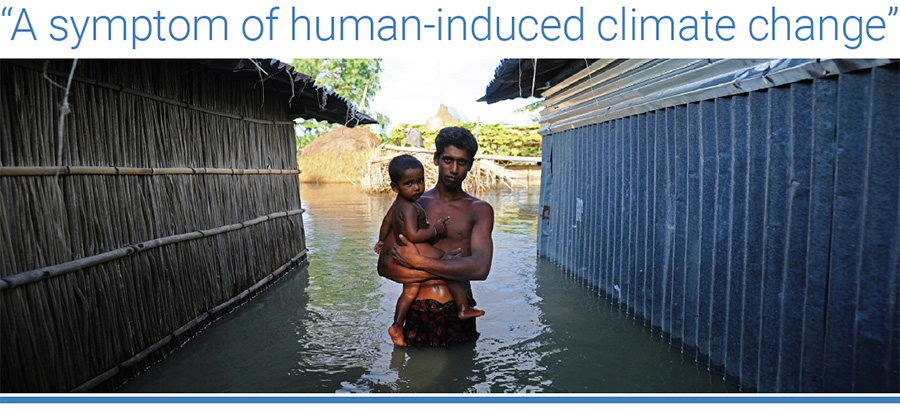 A symptom of human-induced climate change