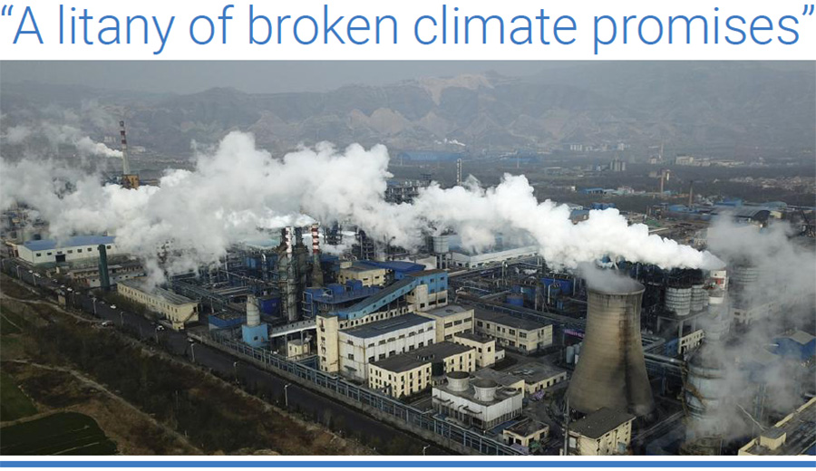 “A litany of broken climate promises"