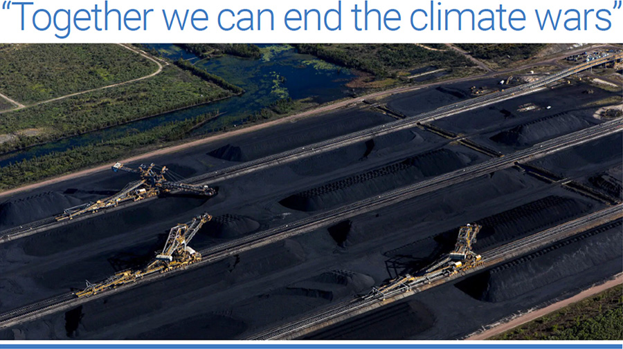 “Together we can end the climate wars"