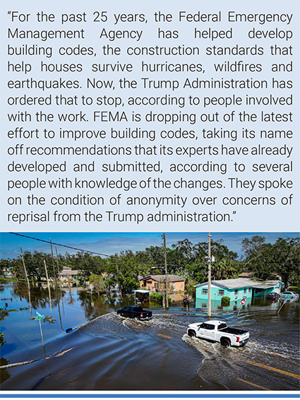 FEMA has helped develop building codes for decades, including standards that reduce the risk that houses will flood in storms and hurricanes. Photo: Miguel J. Rodriguez Carrillo/AFP/Getty Images.