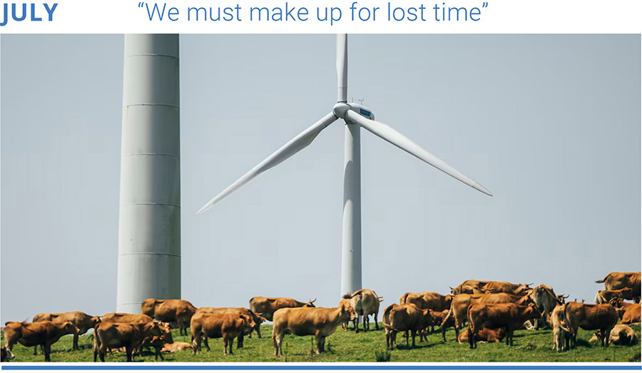 Views of the Serra de A Capelada wind farm, in Cedeira, Spain, this July. Photo: ÓSCAR CORRAL/El País.