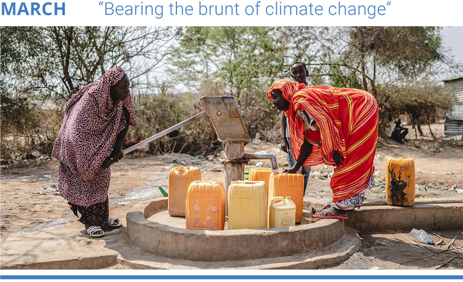 Displaced people collected water on the outskirts of Juba, South Sudan. Photo: Wang Guansen/Xinhua/Getty Images.